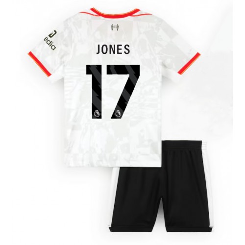 Dětský fotbalový dres Liverpool Curtis Jones #17 2024-25 Třetí Krátký Rukáv (+ trenýrky)